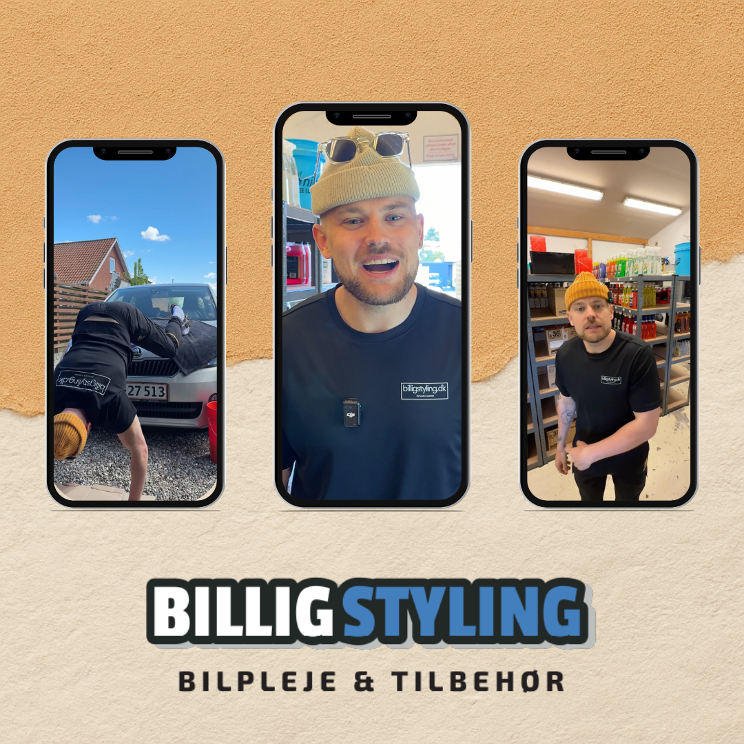 BilligStyling campaign stills in phone mockups